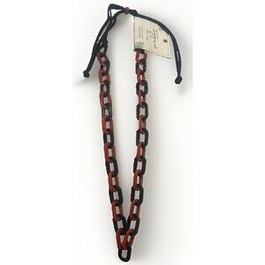 Tagua By Soraya Cedeno Chain Red Onyx Black Sam Necklace NWT